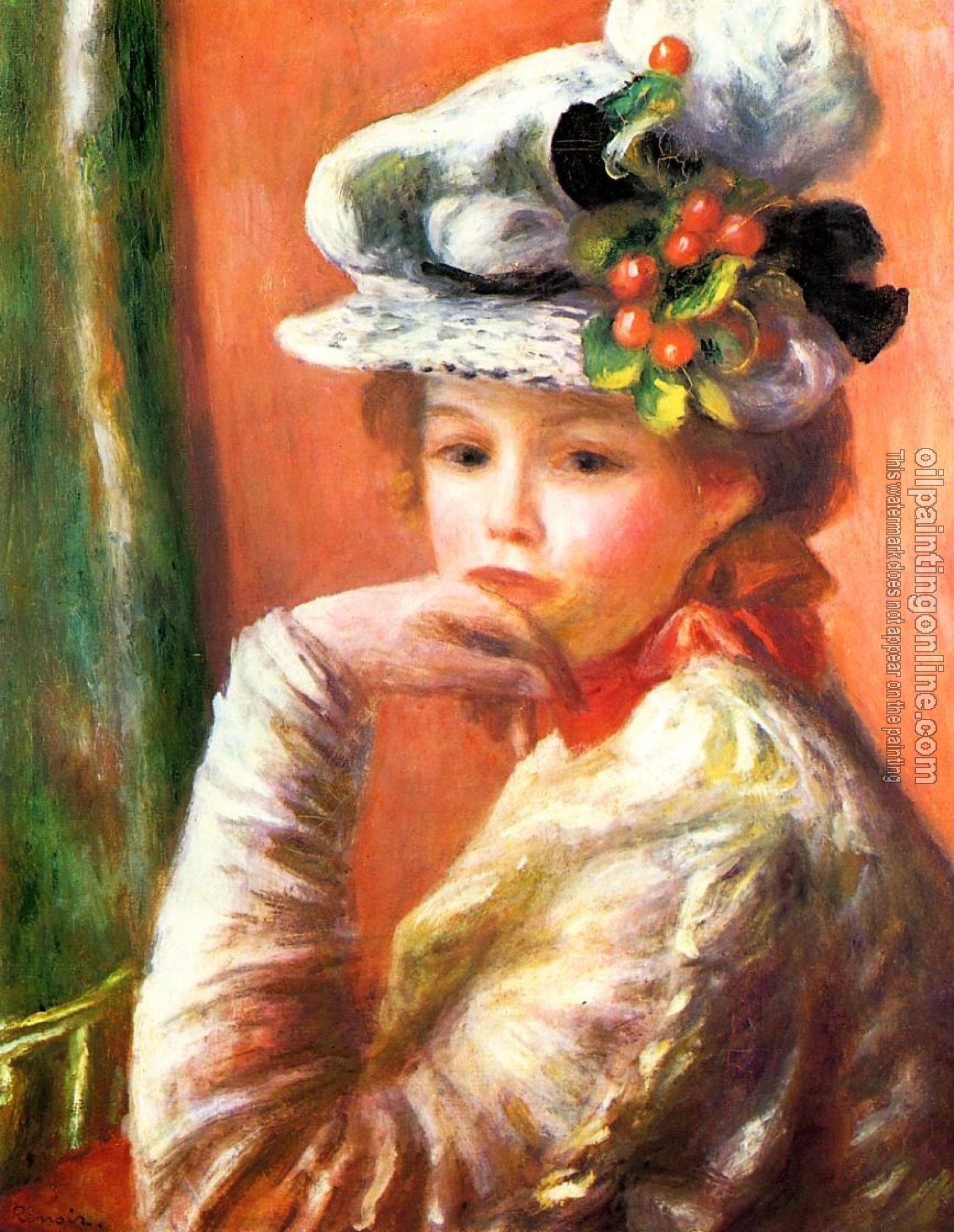 Renoir, Pierre Auguste - Woman Leaning on Her Hand